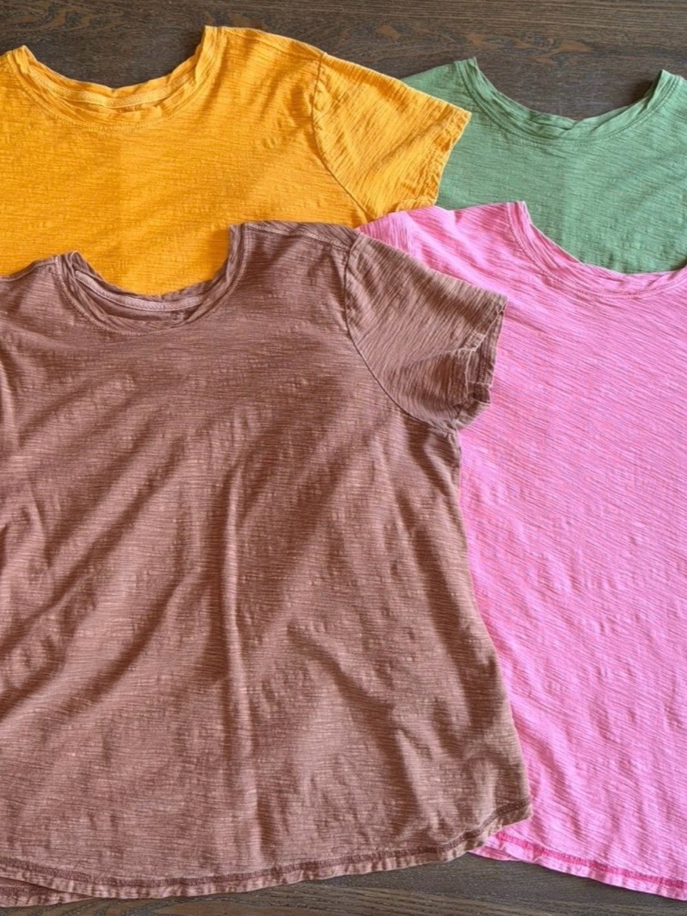 Anthropologie Pilcro The Bennie Slim Crew Neck Cotton-Slub Tee Lot of 4 size XL